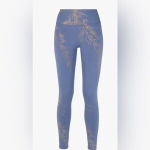 Sweaty Betty - Goddess Foil Legging Full-Length (blue bronze foil) — NEW w/tags
